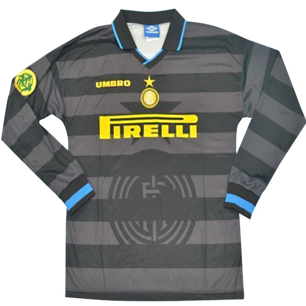 Camiseta Inter De Milán Replica Segunda Ropa ML 2013/14 Gris